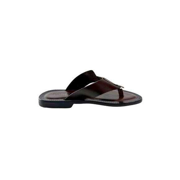 Alpha Brown Mens Italian Leather Sandals main image 6